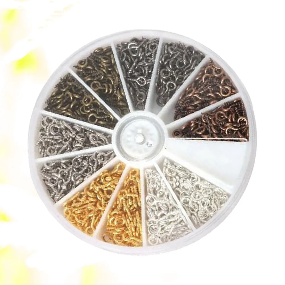 

600 Pcs Sheep Eye Screw Buckle Bail Pins Handmade Materials Pegs Threaded Hooks
