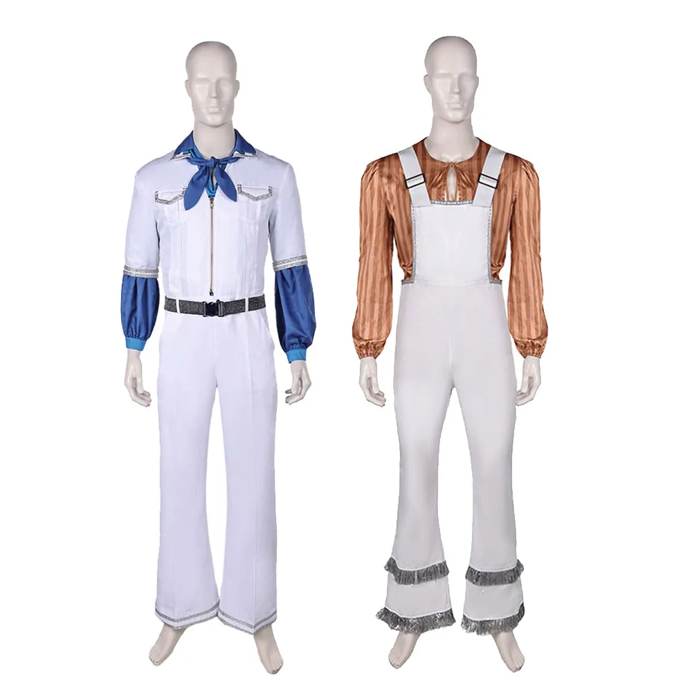 Male Benny Cosplay Shirt Jumpsuit Belt Tie Uniform Costume Men Adult Outfits Halloween Carnival Party Clothes