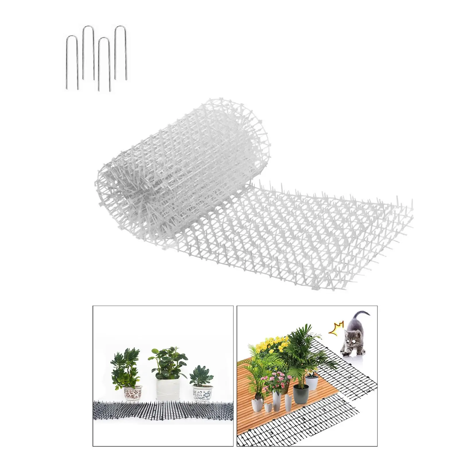 

Cat Scat Mats Keep Cat Dogs Away Cat Spikes Mat Pet Deterrent Net Digging Stopper for Yard Lawn Backyard Fence Outdoor