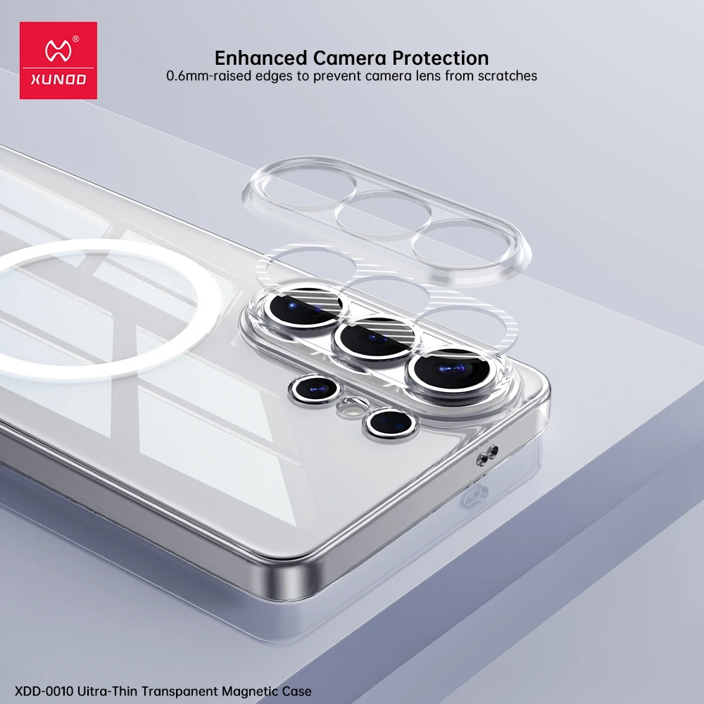 Xundd Magnetic Case For Samsung Galaxy S26 Ultra PC HD Transparent Cover Camera Lens Protection For Samsung S26 Ultra Case