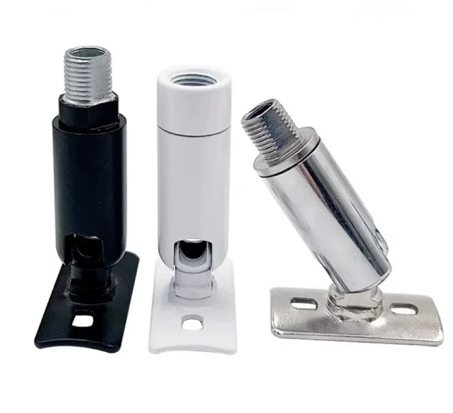 ​​​M10 Thread Lamp Base White Universal Head Iron Steering Head Lamp Adapter Mirror Lamp Wall Lights Table Lamp Tube Adapter