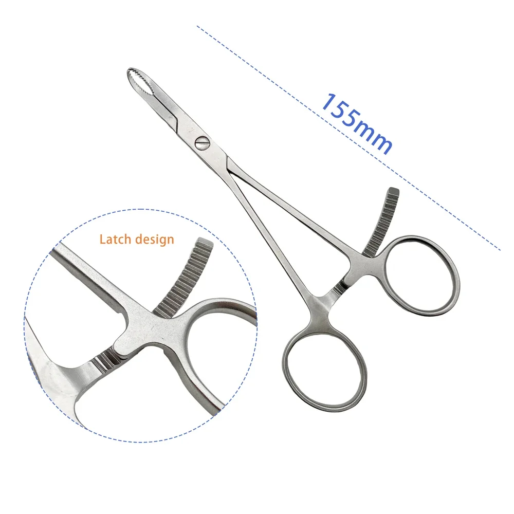 Stainless Steel Toothed Phalanges Reduction Forceps Bone Holding Forceps 155mm Orthopedics Surgical Instruments