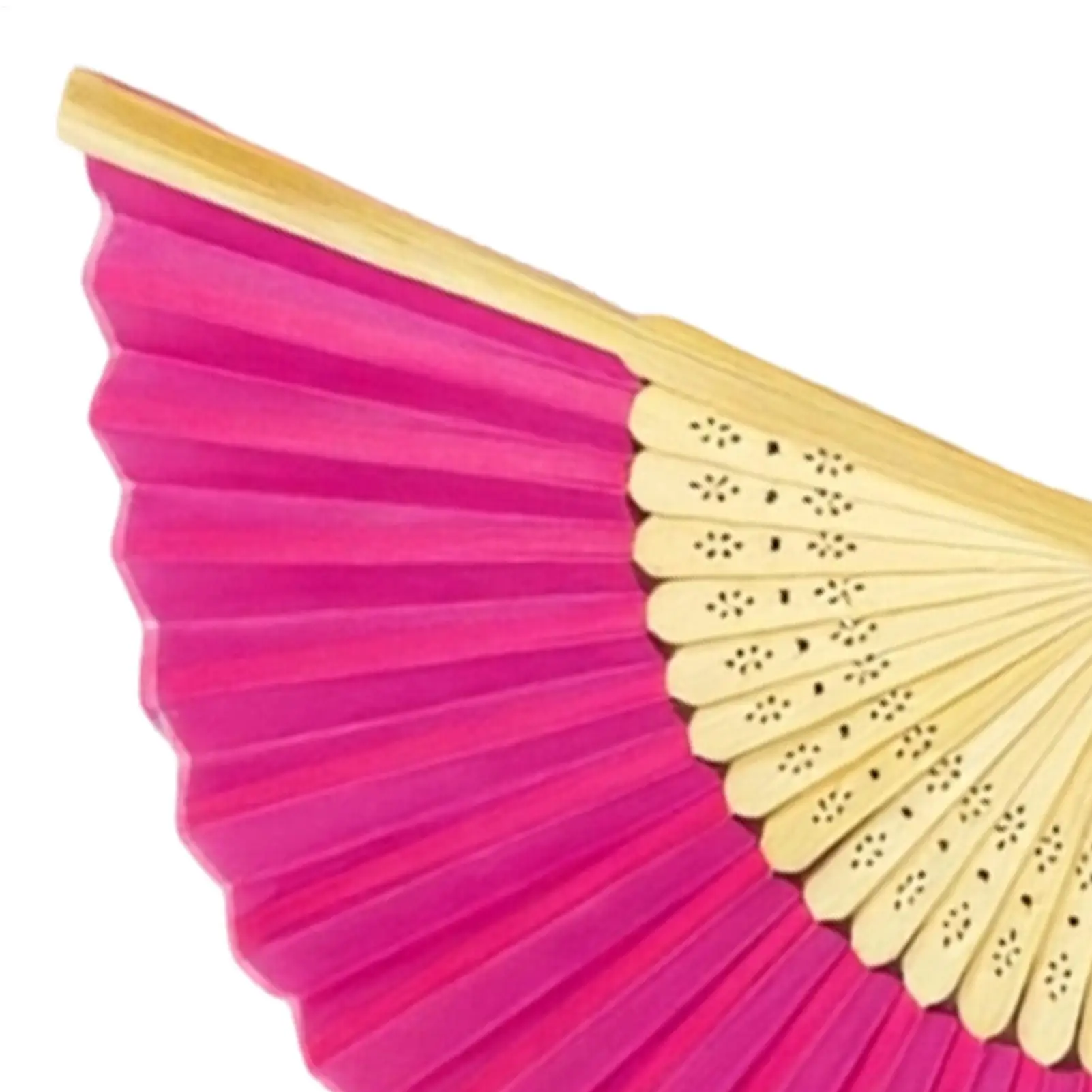 Abanico de mano plegable chino con marco de madera, decoración de pared, accesorios de cosplay para baile, para bodas, bailarinas y escenarios.
