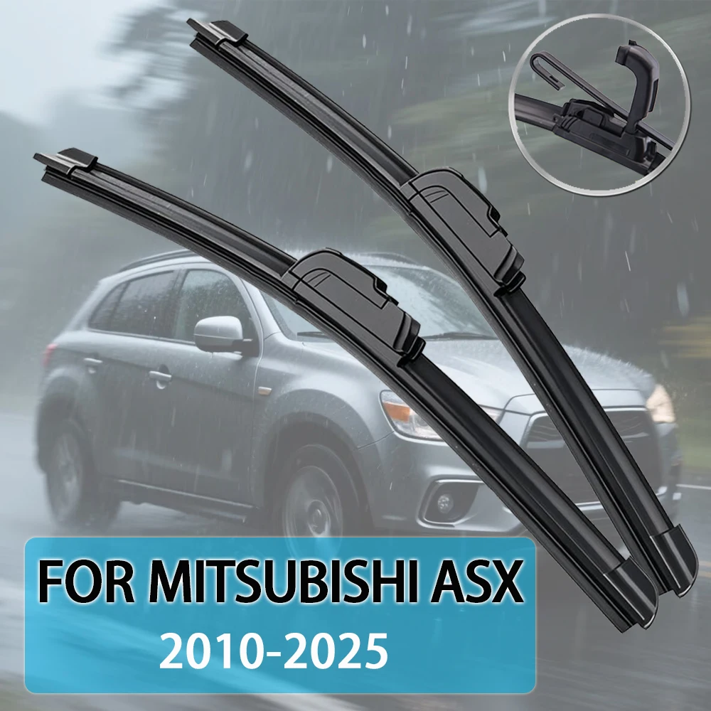 For Mitsubishi ASX 2010-2025 24''+21'' Car Wiper Blade Front Wipers Fit U Hook Arm Windscreen Auto Wiper Blades