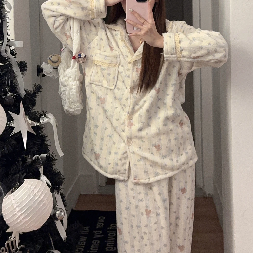 

Pajama Adult Sets Women Funny Character Modal Nightwear Humorous Graphic Design V Neck Cap Sleeve Bermuda Shorts Spring Summer