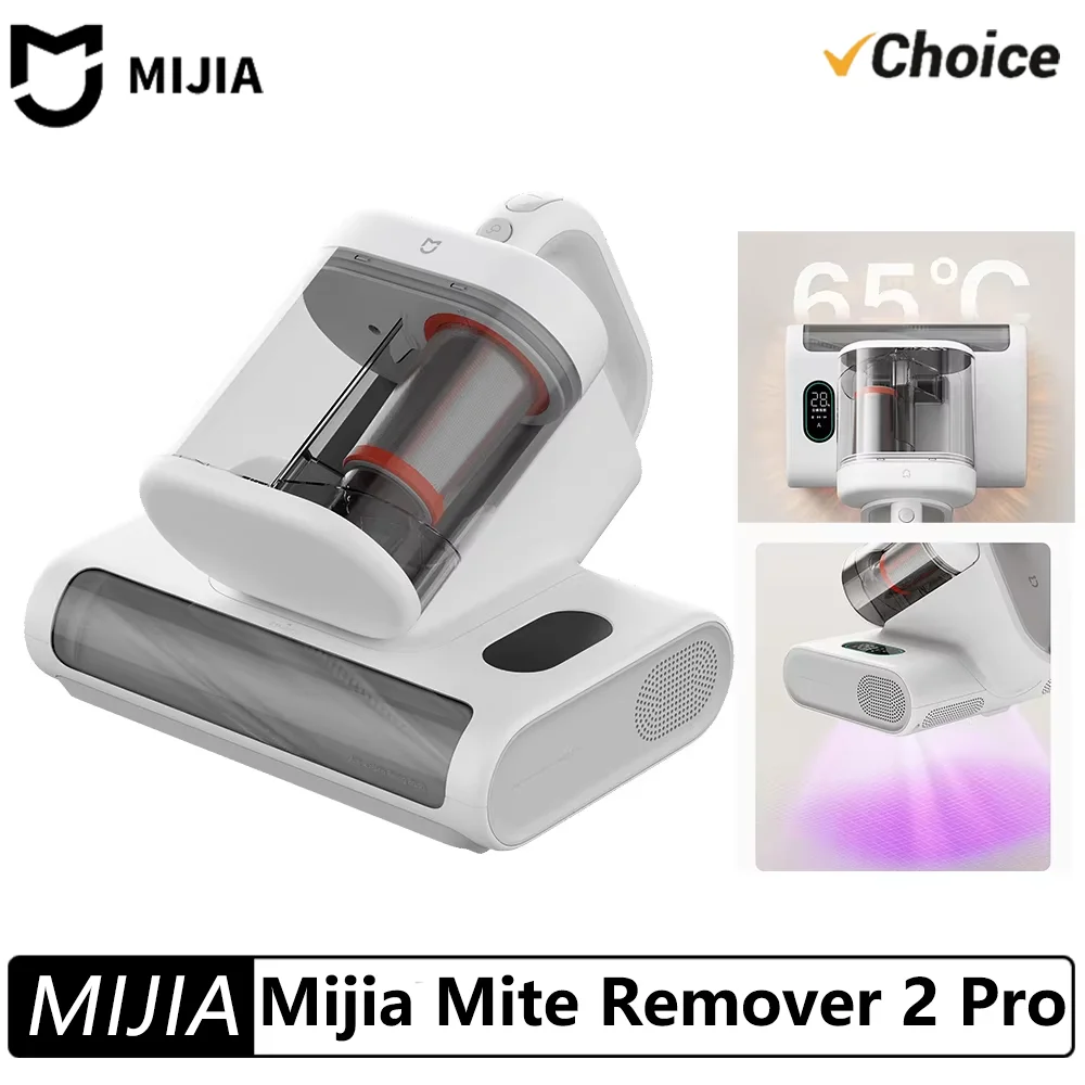 Nouveau Mijia Mite Remover 2 Pro E401CN 2025 – Conception à double bac à poussière, balayage haute fréquence 72 000 tr/min, aspiration 16 kPa Hurricane