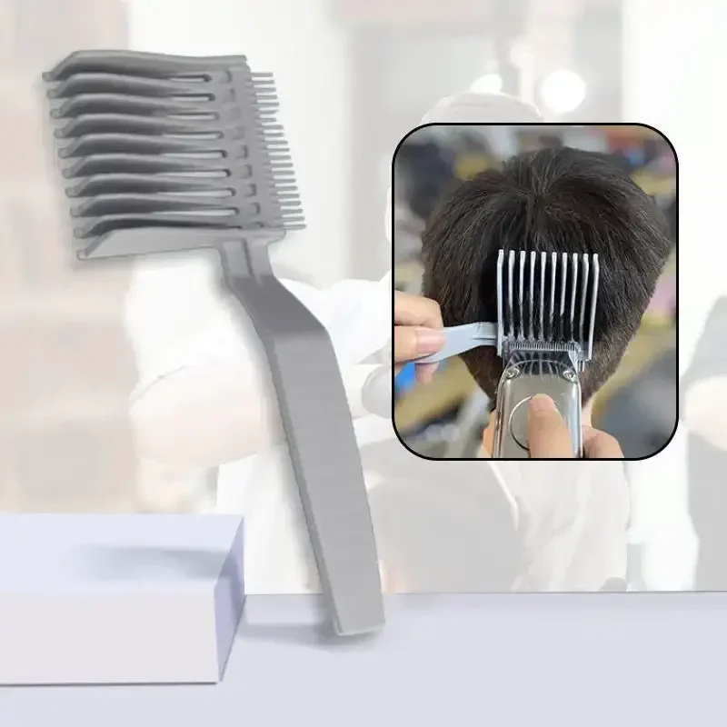 Men\'s Gradient Hairstyle Comb Hair Cutting Tool Professional Hair Comb Styling Tools Men Flat Top Guide Comb Haircut Clipper