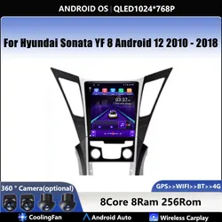 Android Carplay Auto For Hyundai Sonata YF 8 Android 12 2010 - 2018 Car Radio Navigation GPS Multimedia Video Player DSP 4G AMI