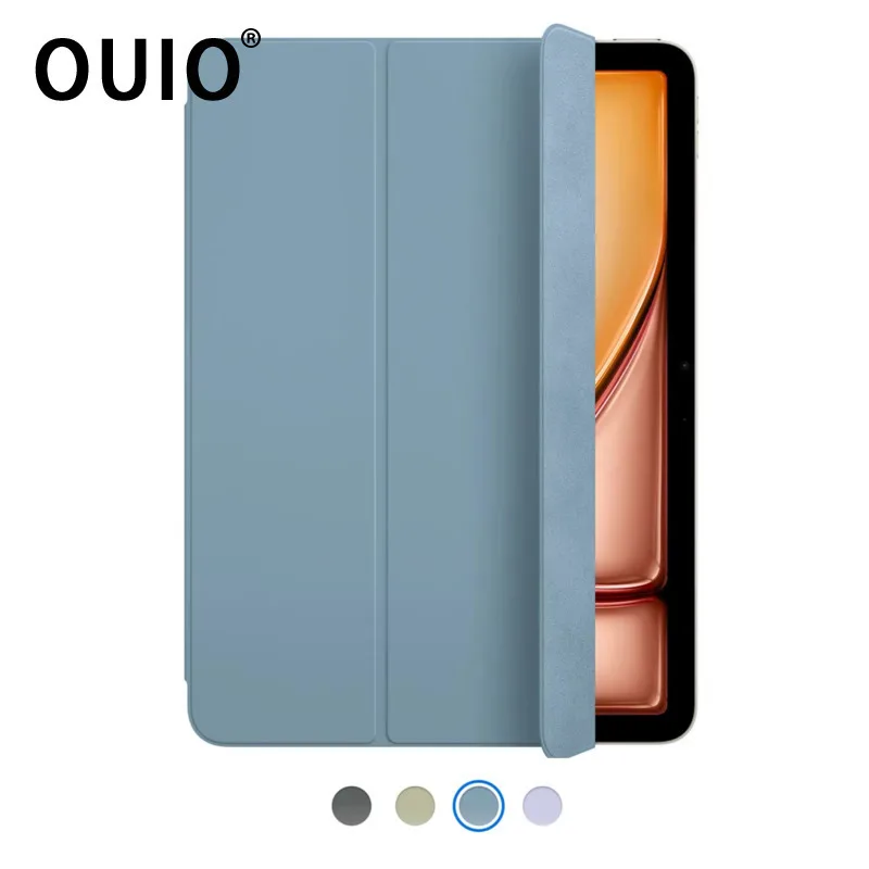 OUIO Smart Sensor Eko Leather Case For 11-inch IPad Air (M2) With Smart Wake/Sleep Function For 13-inch IPad Air (2025) Full