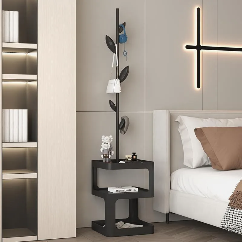 

Light luxury coat rack integrated floor Internet celebrity bedroom bedside table creative home advanced hanger porch clothes