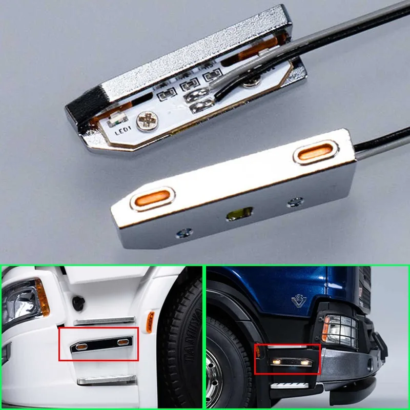 

Лампа ножная из алюминиевого сплава для радиоуправляемого грузовика 1/14 Tamiya Scania 770S 6 × 4 56368 8X4 56371, запчасти «сделай сам», 1 пара