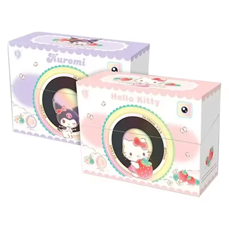 KB Sanrio Charaktere Hello Kitty Kuromi Erdbeer-Vinyl-Schallplatten-Design Sammelkarten Booster Box, Niedliche Kawaii Cartoon
