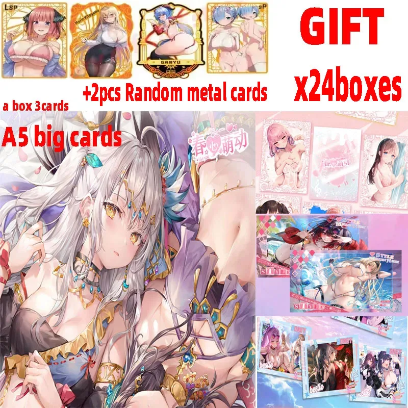 Wholesale 24boxes Spring Heart  A5 Collectible 1 Card Sexy Girl Waifu Booster Box Tcg  Hobbies Gift