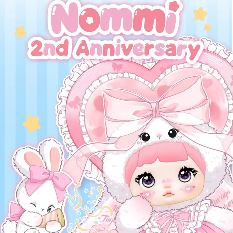 

Authentic Nommi 2nd Anniversary Limited Edition Trading Card Vinyl Plush Blind Box Trendy Toy Collection Handmade Bithday Gift