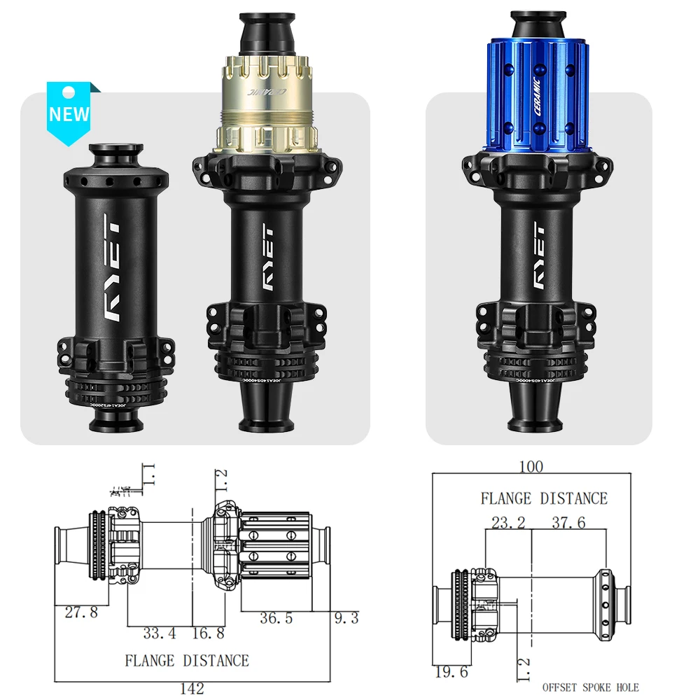 RYET الطريق دراجة محاور SuperLight 245g 36T Rachet Centerlock السيراميك تحمل الطريق مكبح قرصي دراجة محاور الدراجات اكسسوارات