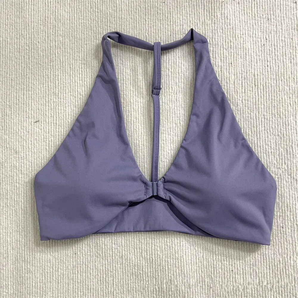 Sports Fitness V-neck Front Button Bra Underwear ELEVATE SPORTS BRA image 3