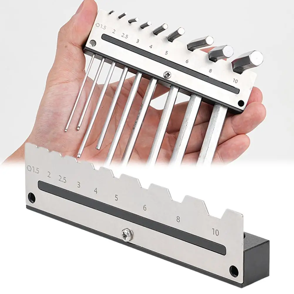 

9 Slots Wall Mount Wrench Rack, Hex Key Organizer Holder Storage Shelf, Wall Wrench Tray Carpenter Professional Tools Cart Setup