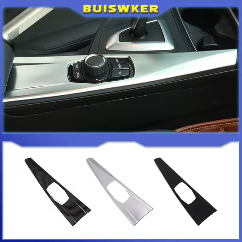 Car Interior Multimedia Panel Cover Trim for BMW 3 Series F30 F34 4 Series F32 F36 2013 2014 2015 2016 2017 Carbon Fiber ABS