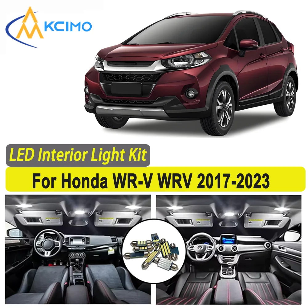 

Kcimo LED For Honda WR-V WRV 2017 2018 2019 2020 2021 2022 2023 Premium Bright LED Interior Dome Map Trunk Light Kit Car Led
