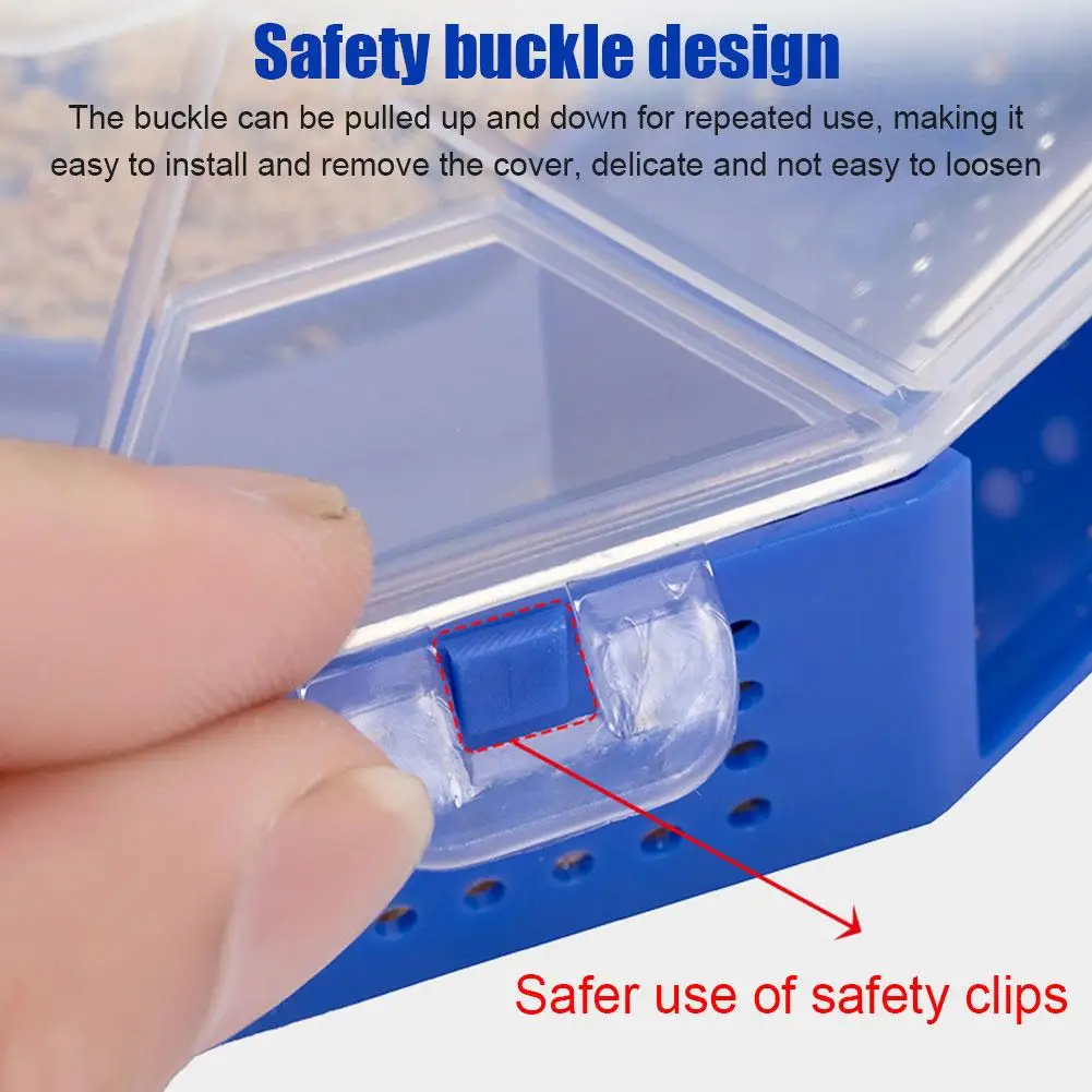 Caja de trampa para cucarachas reutilizable, caja de seguridad de seis puertas, eficiente, anticucarachas, trampa para cucarachas, sin