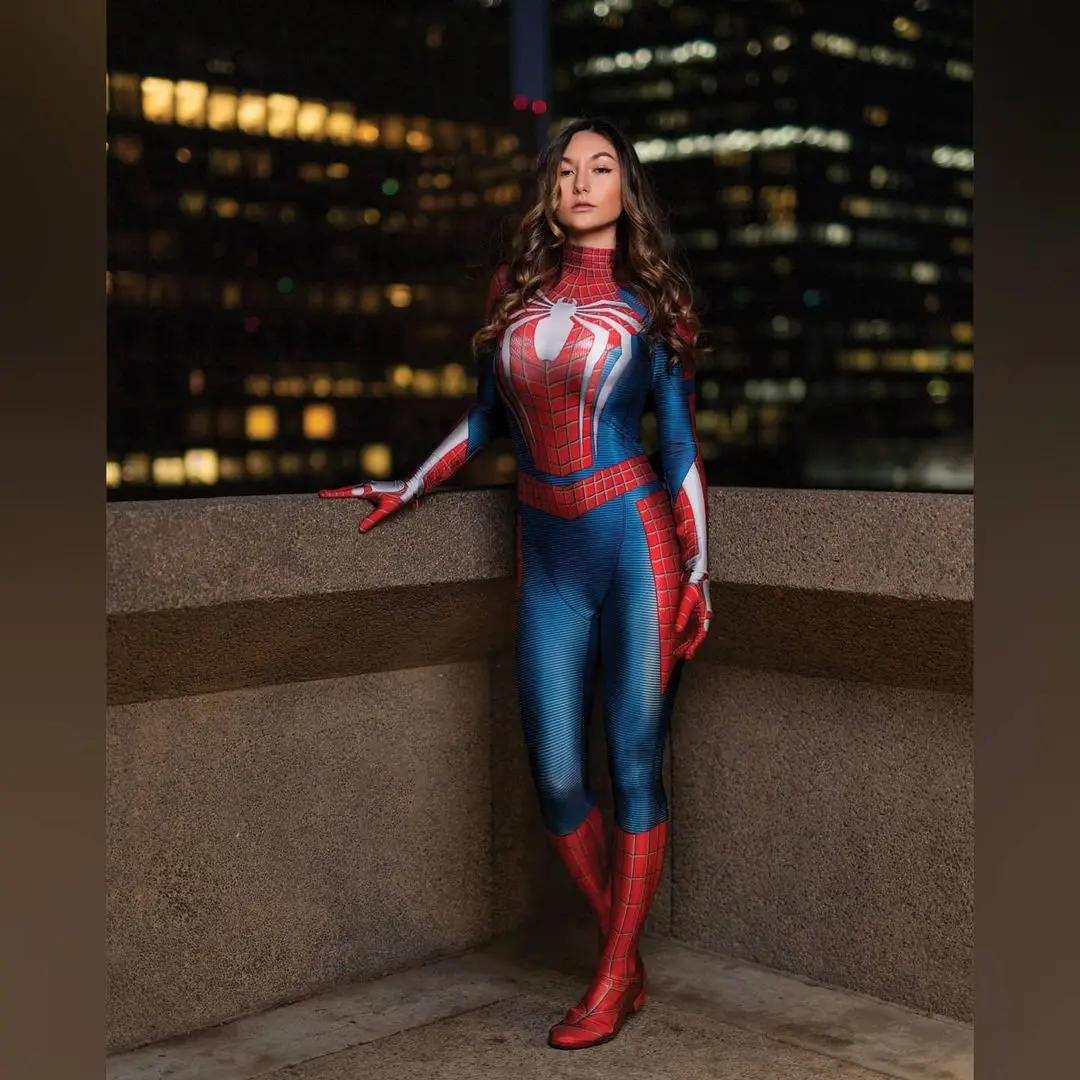 Disfraz de Halloween para mujer y niña, traje de Cosplay de superhéroe de Spiderman, traje Zentai, monos para adultos y niños