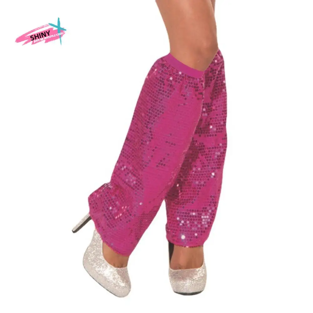 

1Pair Costume Props Sparkling Sequins Leg Warmers Knee High Shiny Glittering Leg Socks Sexy Elastic Leg Cover Hip Hop