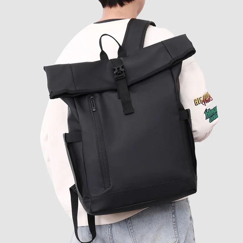 

Backpack Men's Roll Top Outdoor Waterproof Computer Backpack Work Commuter Travel Large Capacity College Student School Bag Men'