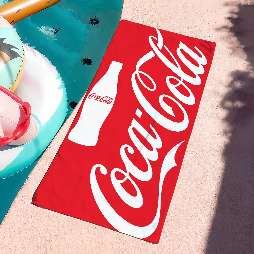 Fashion Print Art Towel Soft Pool Gift For Travel Gym Shower Camping Quick Dry Sports C-Coca C-Cola-S Large Beach Towels