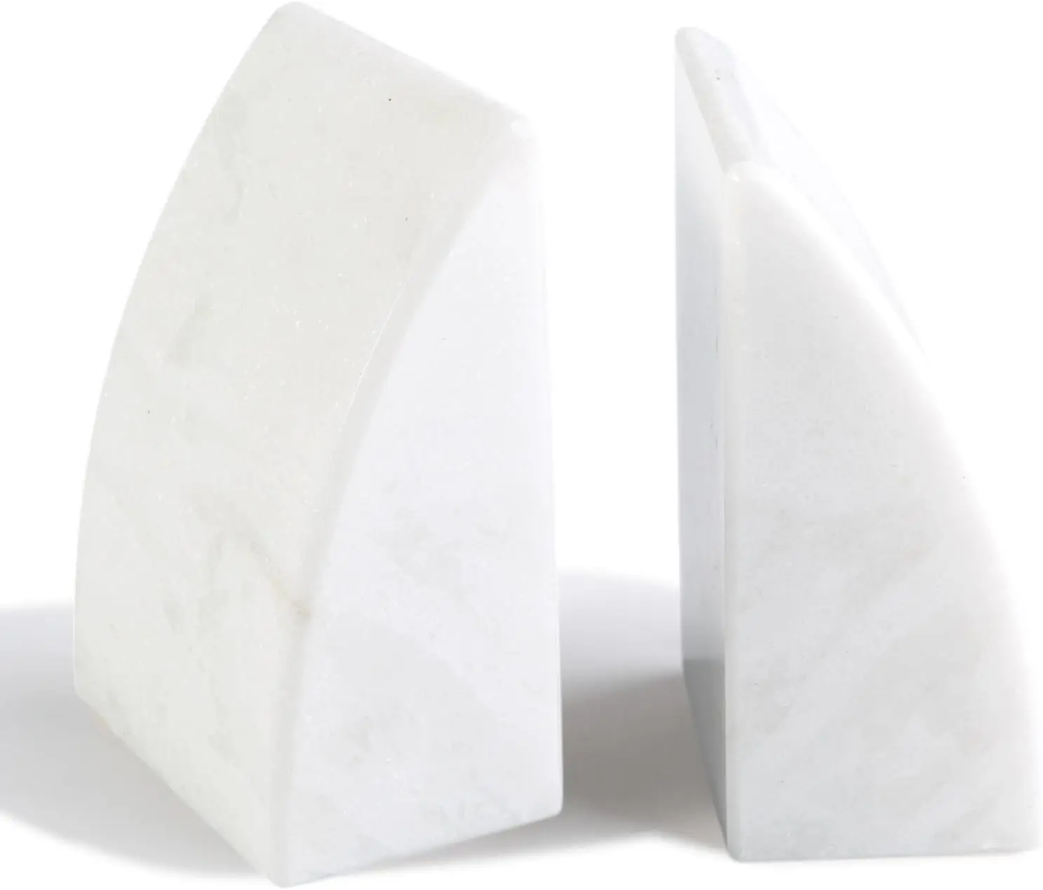 

Marble Bookends for Shelves, Large Bookends for Heavy Books, Natural Stone Book Stopper for Books CD Movies, Aesthetic D