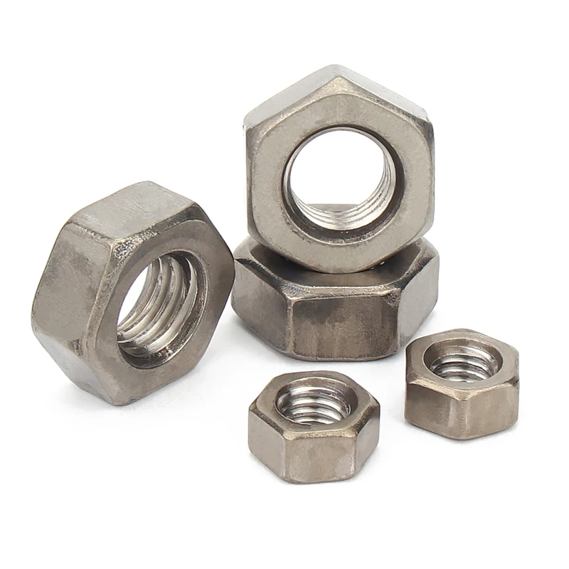 

M1.6-M30Pure Titanium GR2 Hexagon Nuts Titanium Alloy Outer Hex Ti micro small Hand Environmental Nut