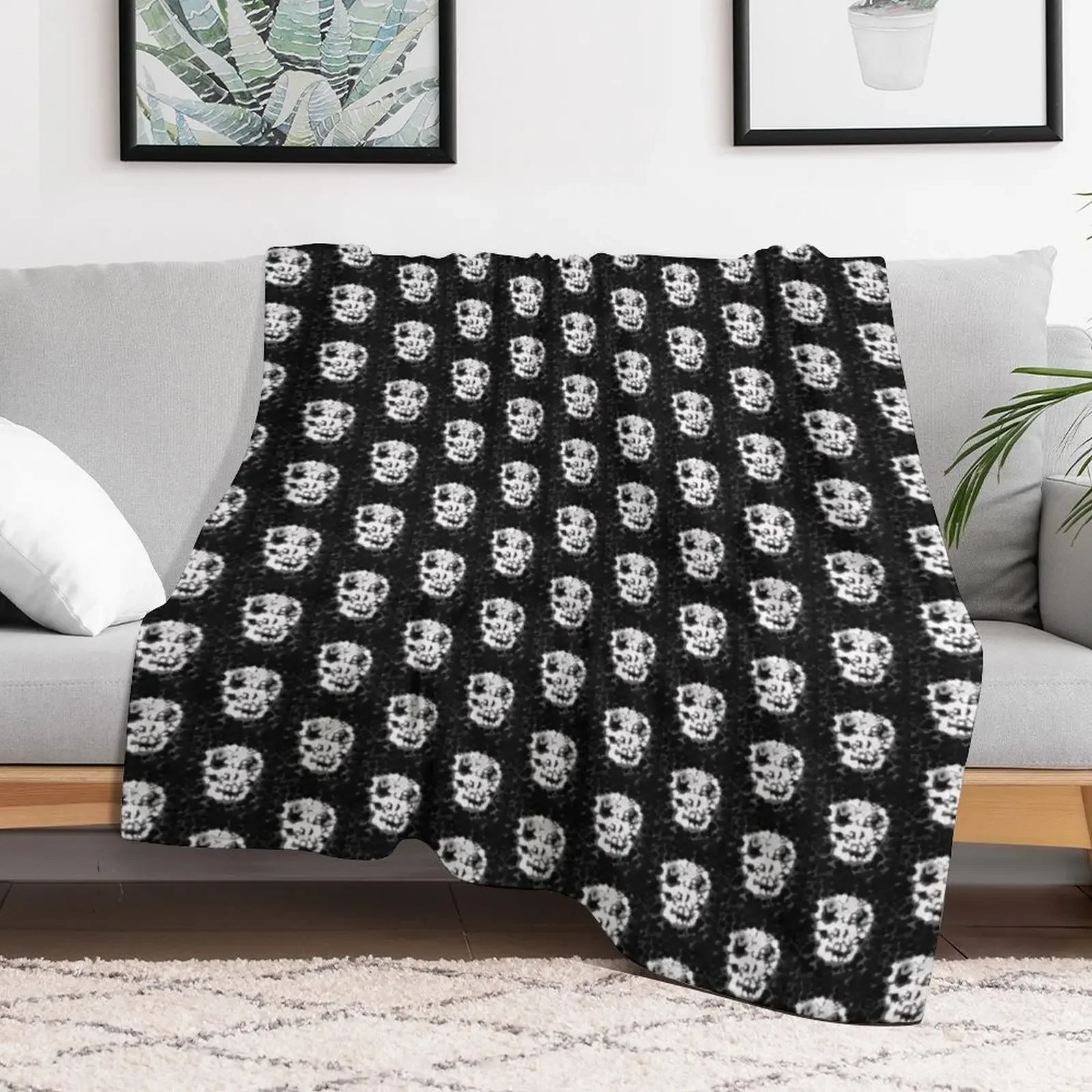 Drip Skull Throw Blanket Lightweight Warm Blanket for Indoor Outdoor Use