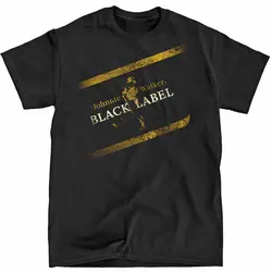 Vintage Johnnie Walker Scotch Whiskey Black T-Shirt