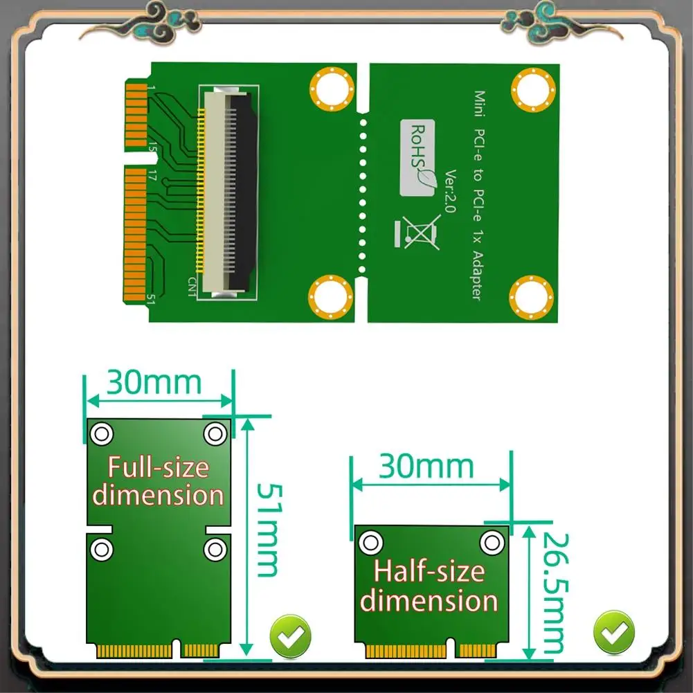 كابل تمديد PCI-E صغير موثوق به إلى PCI-E X4 مع كابل FPC عالي السرعة مع وسادة مغناطيسية سهلة التركيب، B