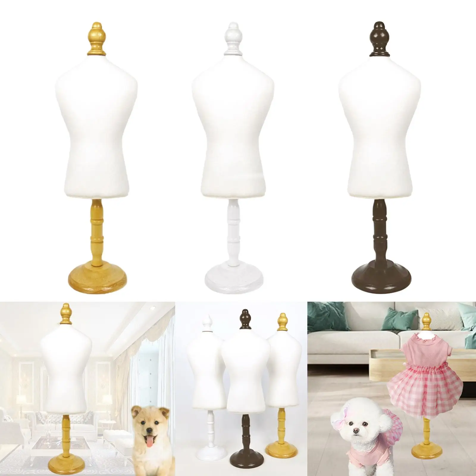 Fashion Dog Dress Form Mannequin Rack Doll Model Display Stand for Pet Clothes Miniature Sewing Dress Doll Clothes