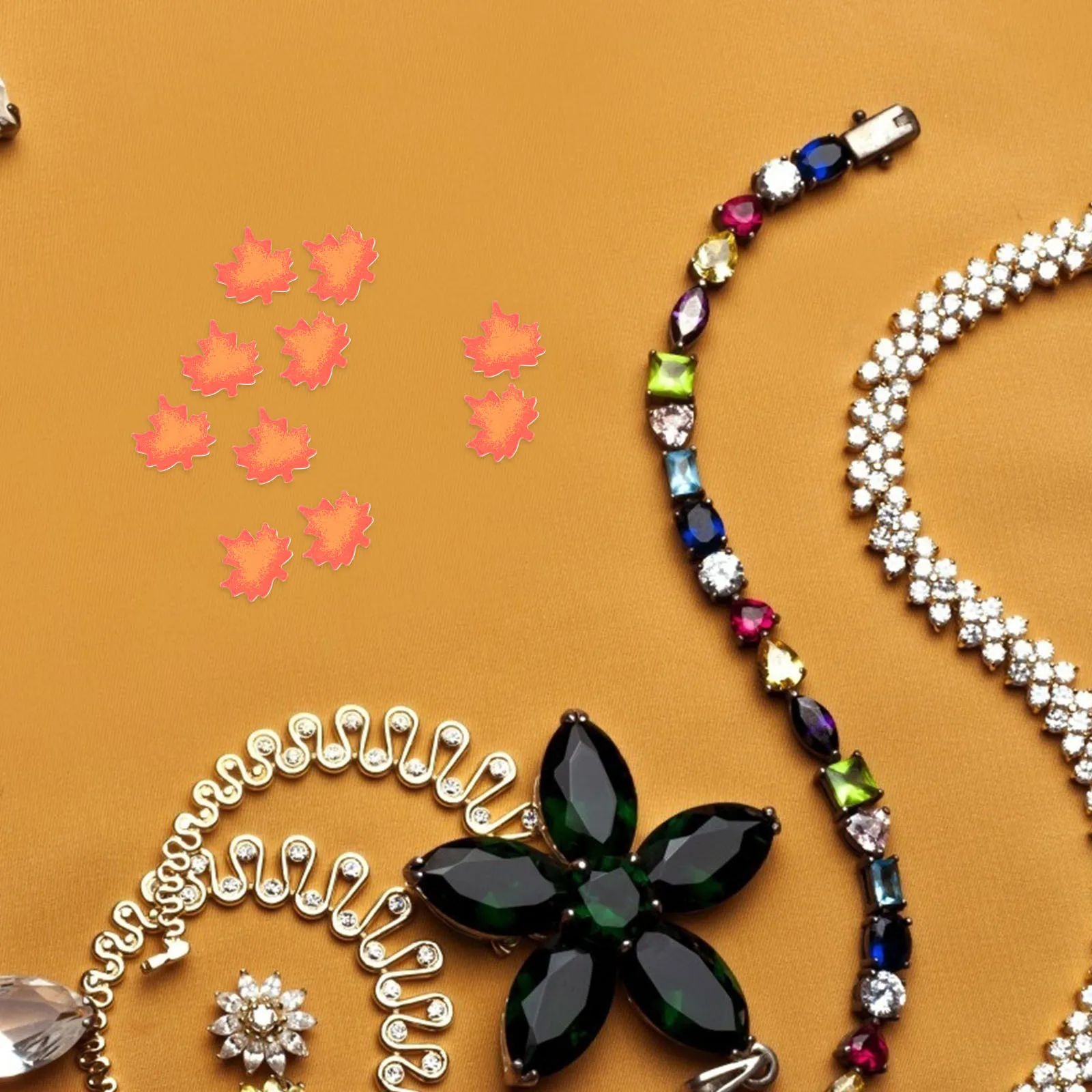 

50Pcs Maple Leaf Wood Beads Smooth Polished Surface Pre Drilled Hole Easy Stringing DIY Hanging Decor Jewelry Making