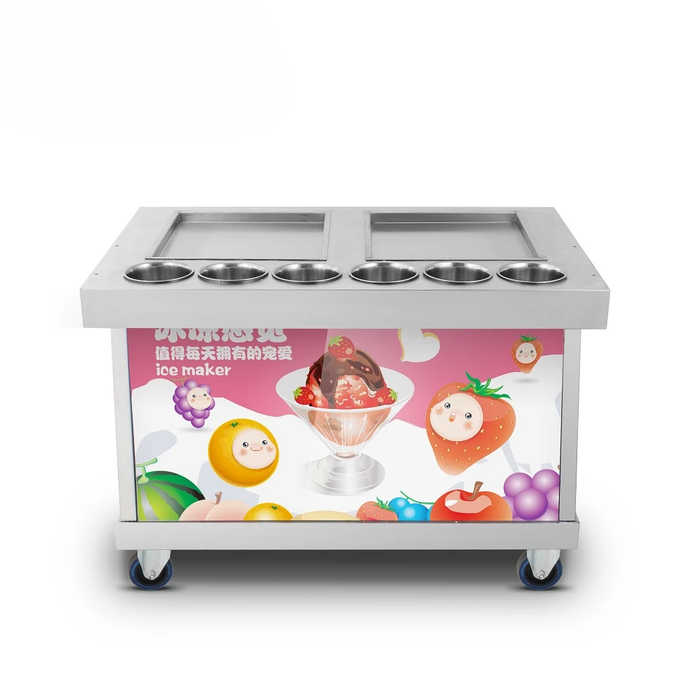RI-S26 Gelato Roll Ice Cream Machine Italy Ice Cream 900X600X785MM