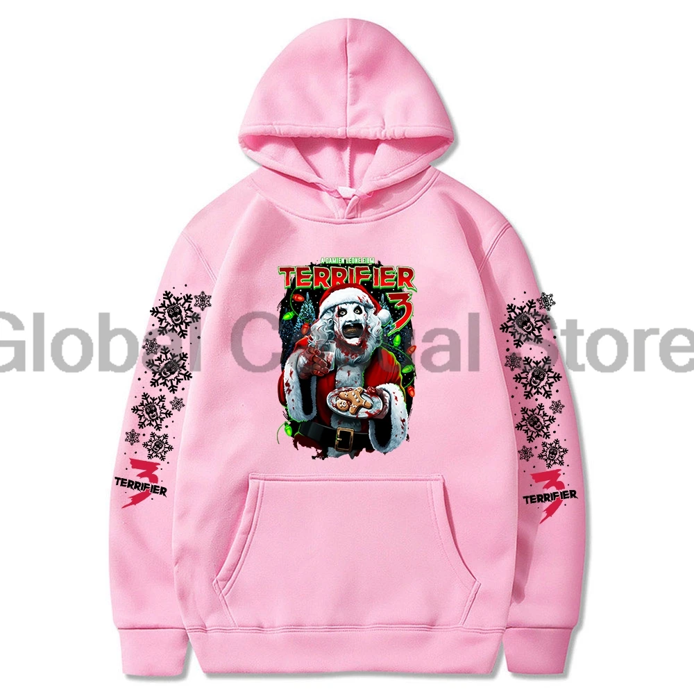 Terrifier 3 Milk and Carnage Hoodie Horror Movie Christmas Merch Long Sleeve Streetwear Women Men Hooded Sweatshirts