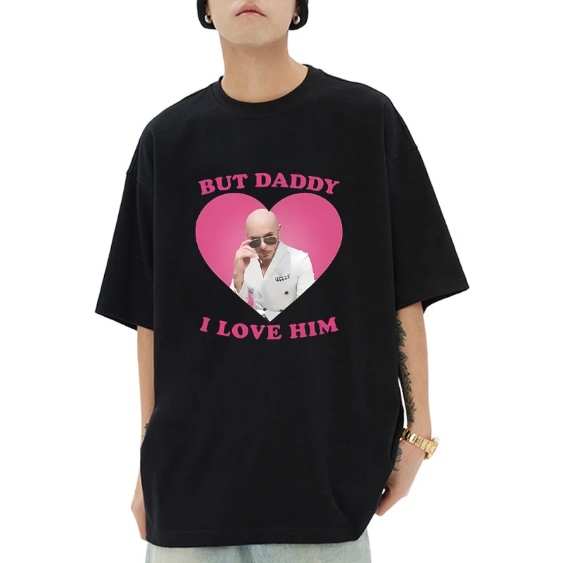 

Funny I Love Him Mr Pitbull Worldwide Printed short sleeve T-shirts Men Women Casual Vintage O-Neck T shirt plus size top Unisex