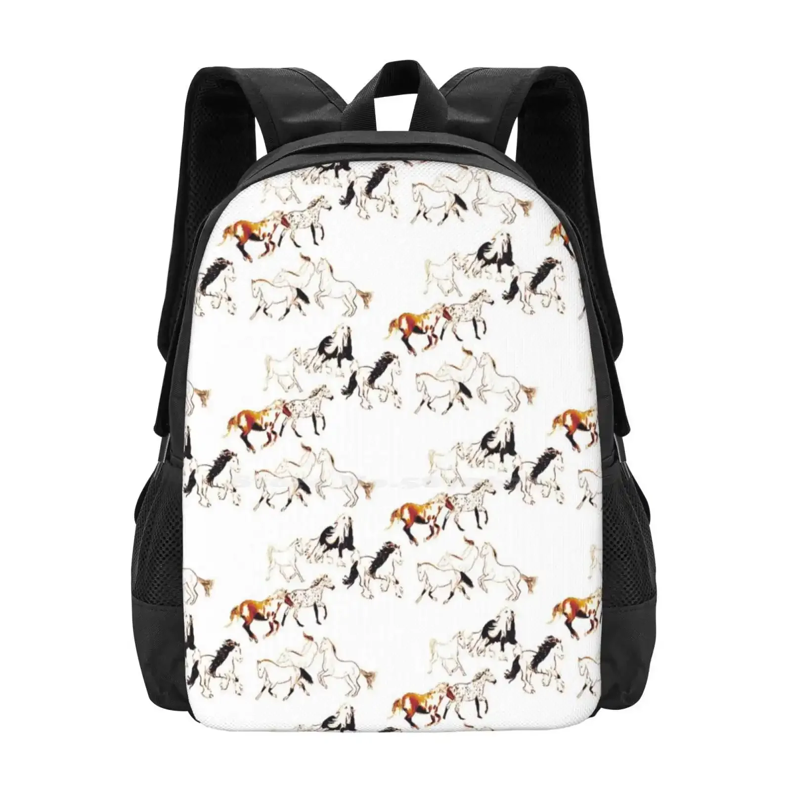 

All The Wild Horses Hot Sale Schoolbag Backpack Fashion Bags Horses Swellart 100 Days Os Swell 100 Days Of Swell Patterns
