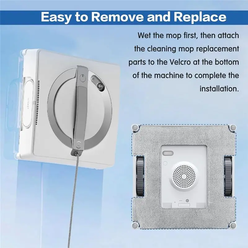 【STOCK】Cleaning Pads for Ecovacs Winbot W1 / W1 Pro / W2 Pro / W2 Omni Window Cleaning Robots,Washable Replacement Cloth