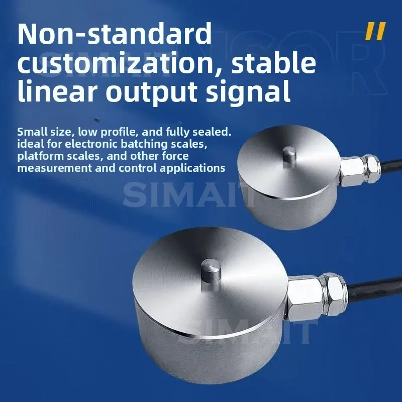 Miniature Load Cell, High Precision Stainless Steel Pressure Sensor, 0-50kg/100kg, Industrial Weighing