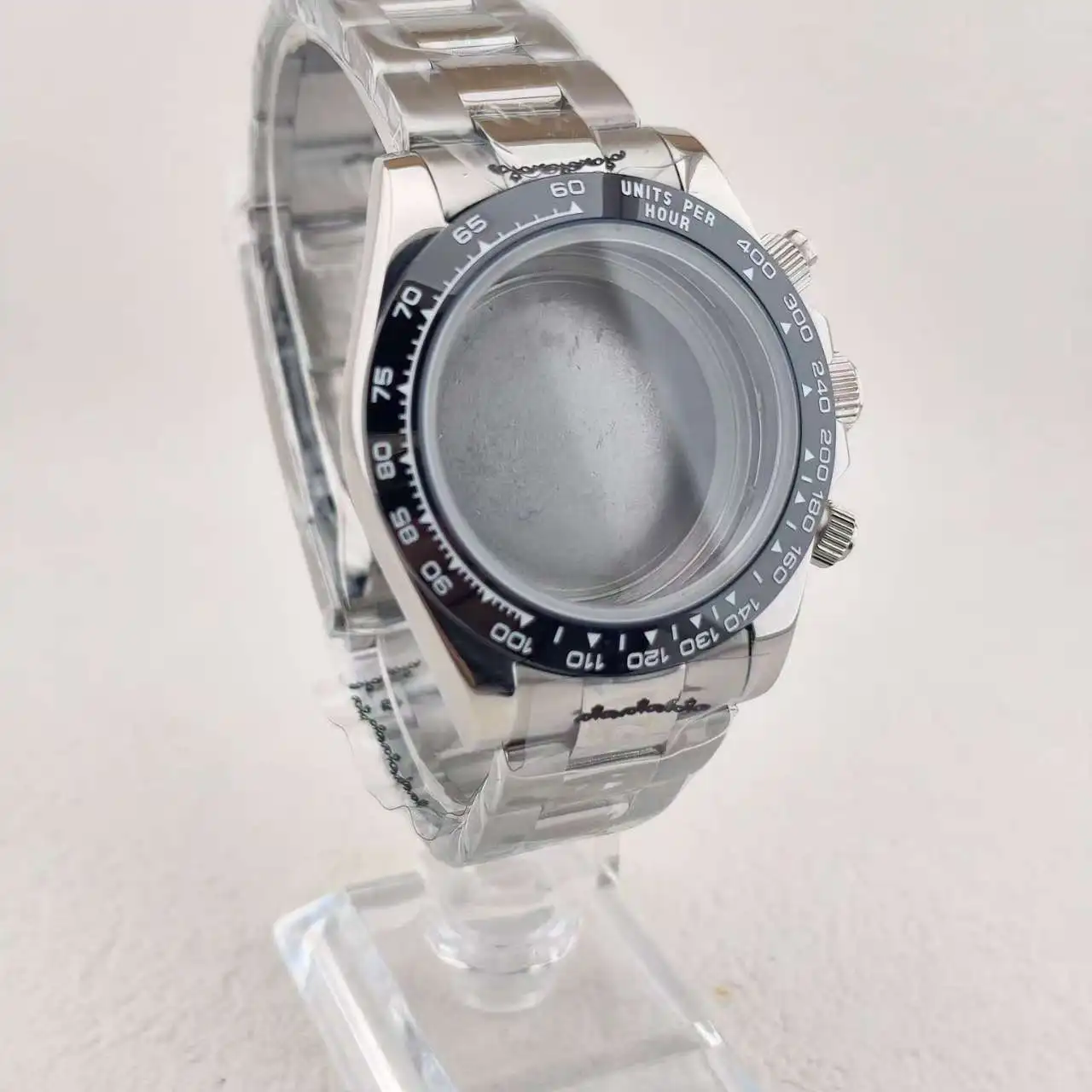 Boîtier vk63 39mm, boîtier étanche en verre saphir en acier inoxydable 904L, boîtier de montre de luxe pour hommes, adapté au cadran de 29mm