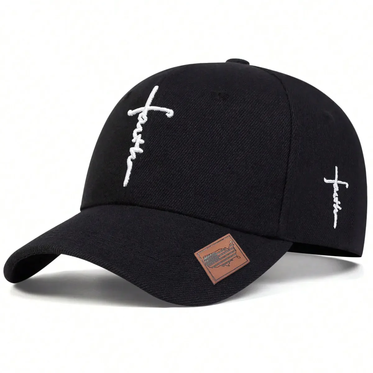 Unisex Letter Cross Embroidery Baseball Caps Spring Autumn Outdoor Sunscreen Hat Adjustable Casual Trucker Hats