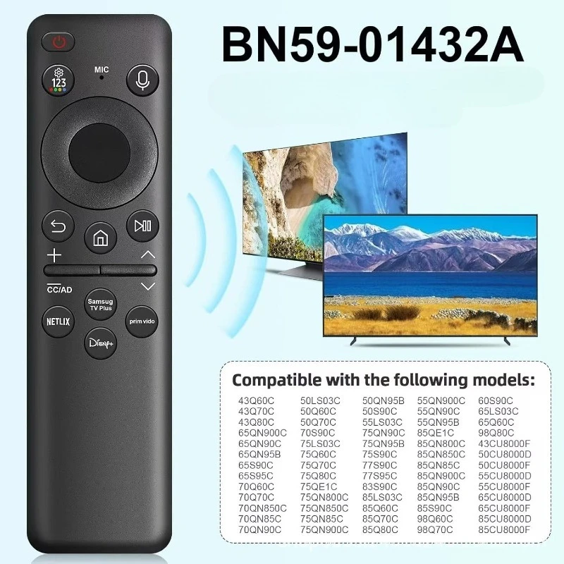 Remote Control for Samsung Smart TV BN59-01385A/B BN59-01432A Replacement Universal Voice Remote for 2019-2024 TVs Control
