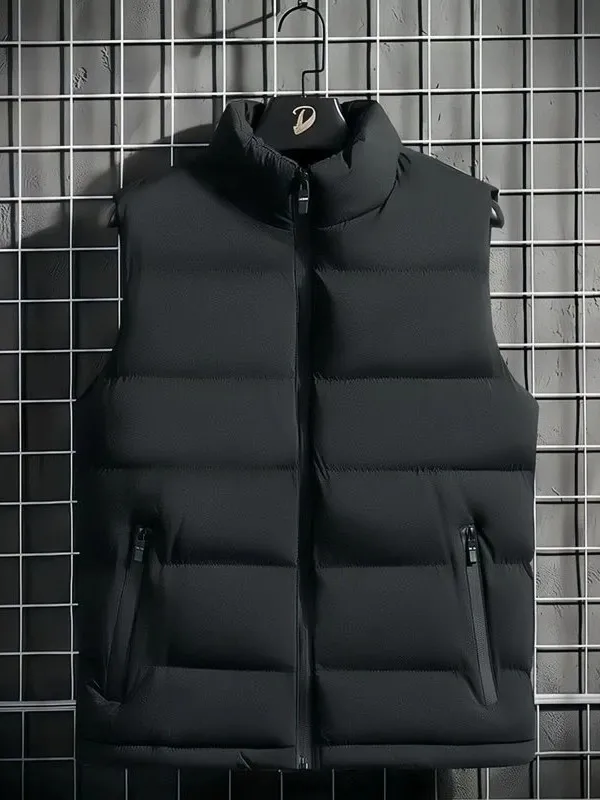 

Утепленный мужской жилет на осень-зиму, модная верхняя одежда, недорогая куртка большого размера для пар, молодежная куртка на молнии, однотонная