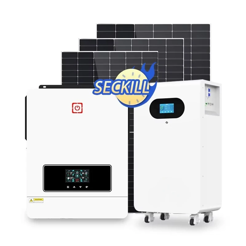8kw Home Energy Solar Power System Monocrystalline Silicon Lithium Battery Hybrid Generator MPPT PWM Controller 12kw Load Power