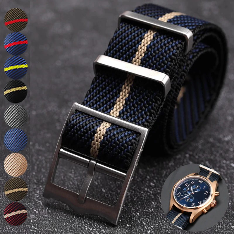 Premium Nylon Watch Band for Rolex for Tudor Army Military Strap for Seiko Fabric Canvas Bracelet Men Sport Wristband 20mm 22mm