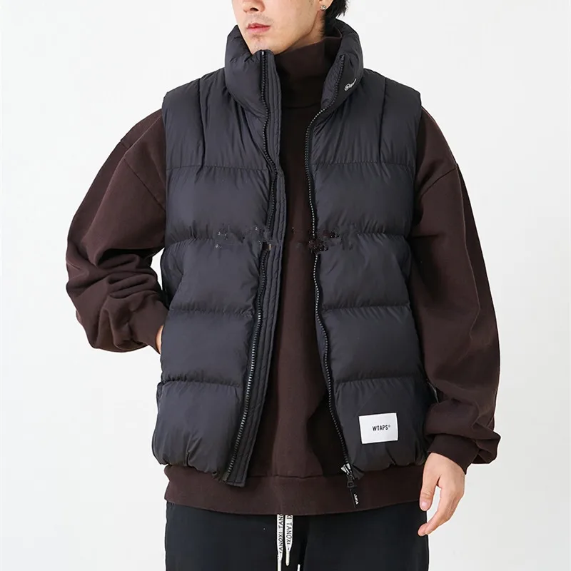 Wtaps down Jaet ort Sle Stand Collar Men's Outdoor Functional Windproof Warm  Color Vest Youth ular ey Du down