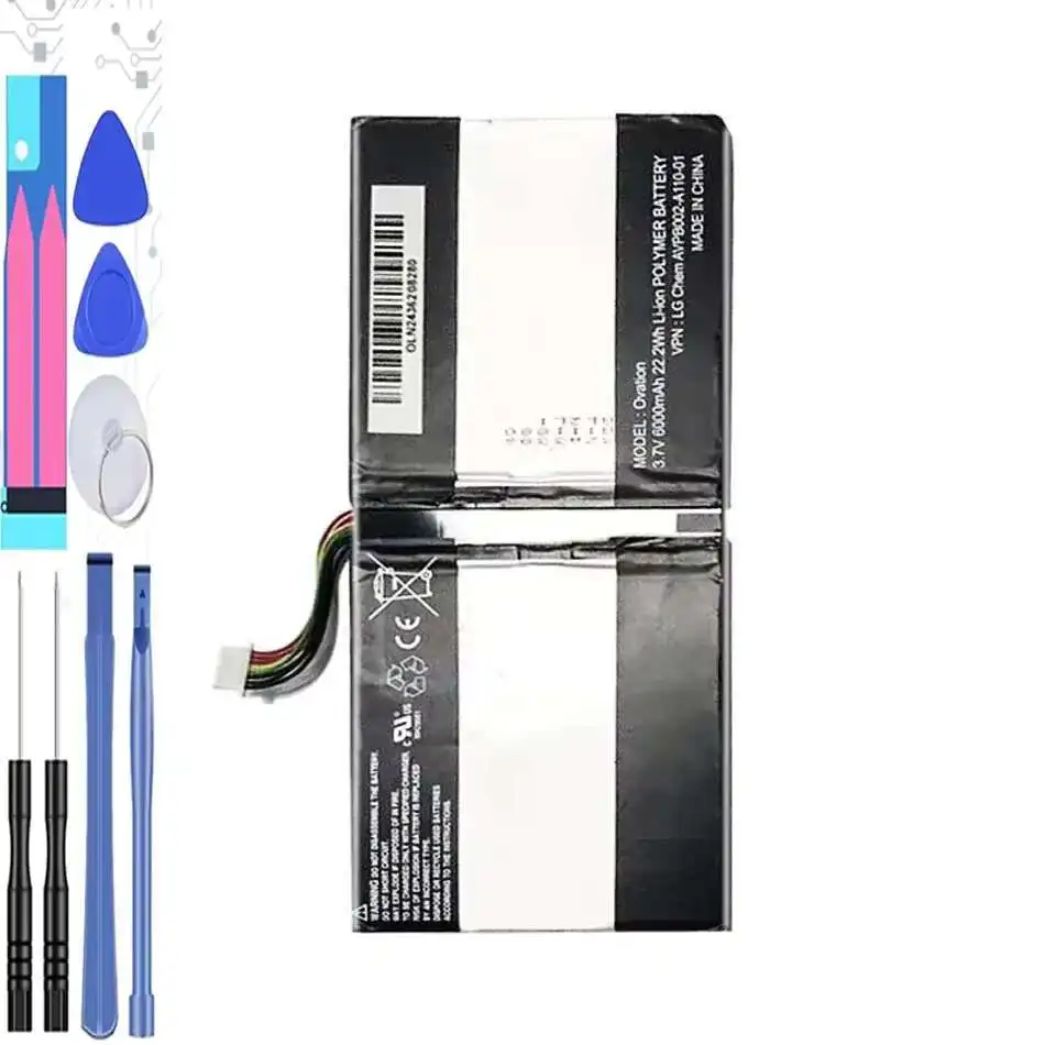 

Tablet Battery 6000mAh For Barnes & Noble BNTV600 Nook HD+ Plus HD+9 Ovation AVPB00 AVPB002-A110-01 GB-S02-308594-0100