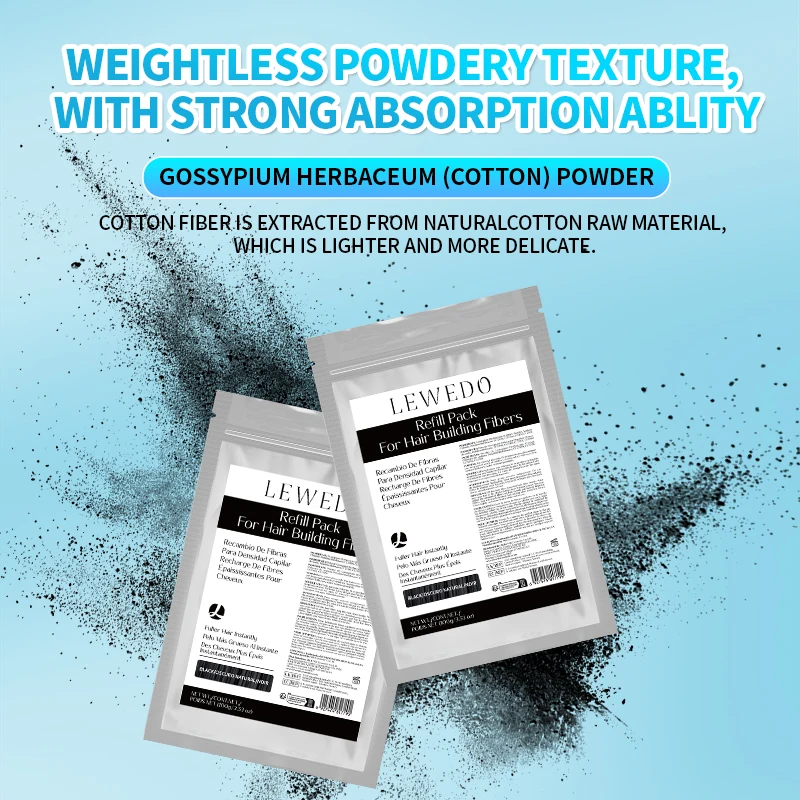 Bubuk Serat Rambut 100G Tas Isi Ulang Serat Pertumbuhan Rambut Instan Perawatan Rambut Rontok Perawatan Rambut Salon Serat Pembangun Rambut Keratin